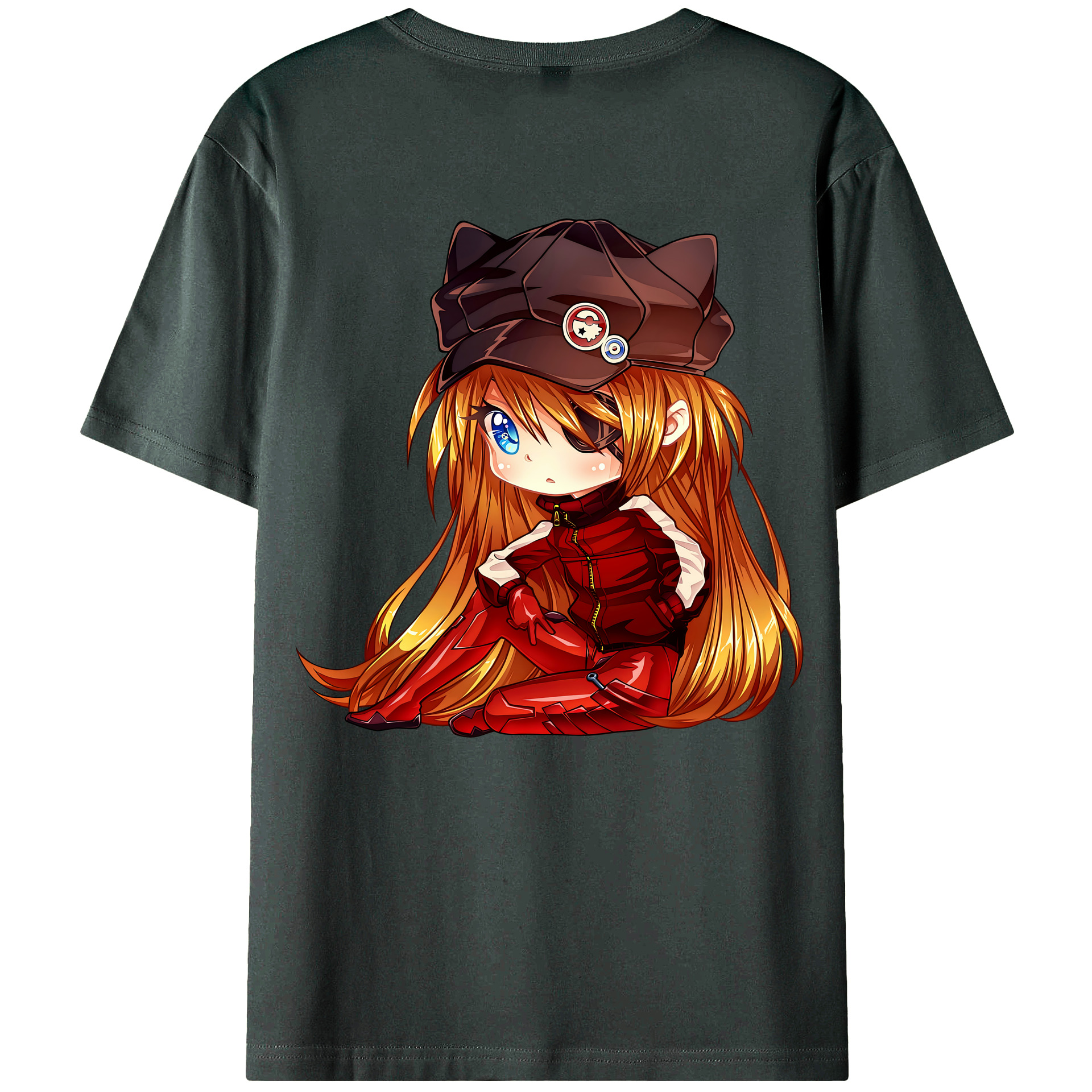 （画像用） EVA 新世紀エヴァンゲリオン 綿100％ メンズ半袖Tシャツ（バックプリント） 通気性